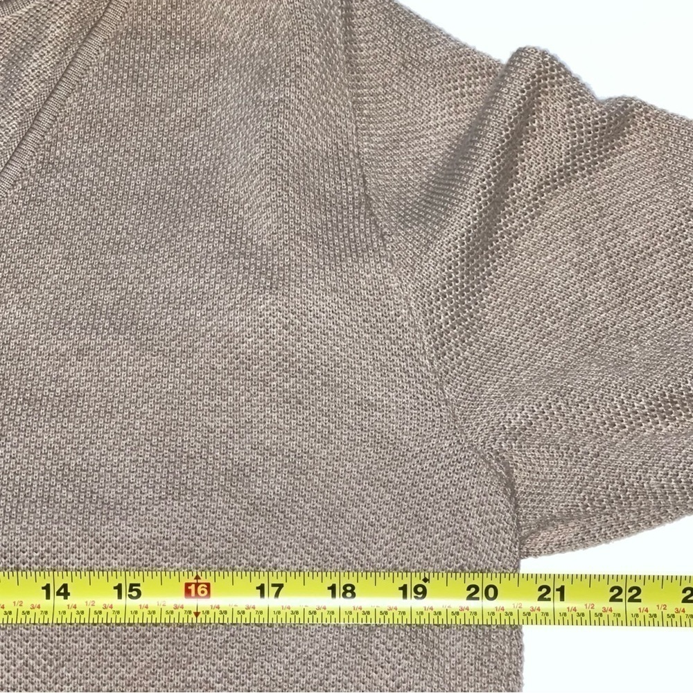 J.Jill Woman Tan Cream V-Neck Sweater Size L - Picture 9 of 13